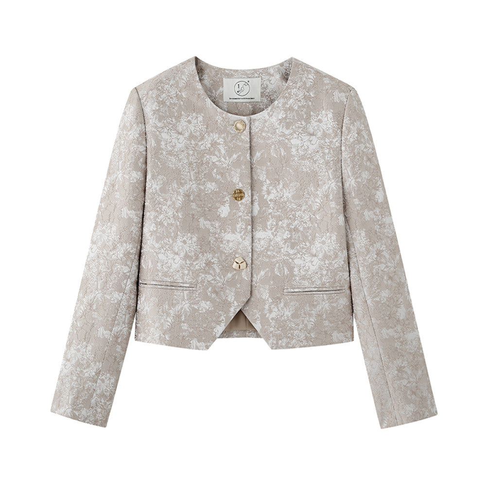 Lu Qingyi Original Zhimeng Xiaoxiang Coat Women s Design Sense Spring and Autumn National Style Jacquard New Chinese Short Top image 16