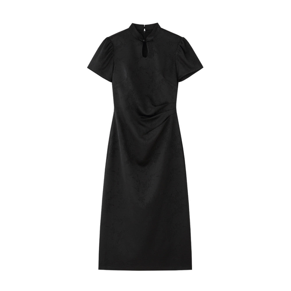 Lu Qingyi Original Clear Light Diao Heavy Industry Jacquard Cheongsam Skirt for Women Summer Chinese Style Improved New Chinese Style Dress image 37