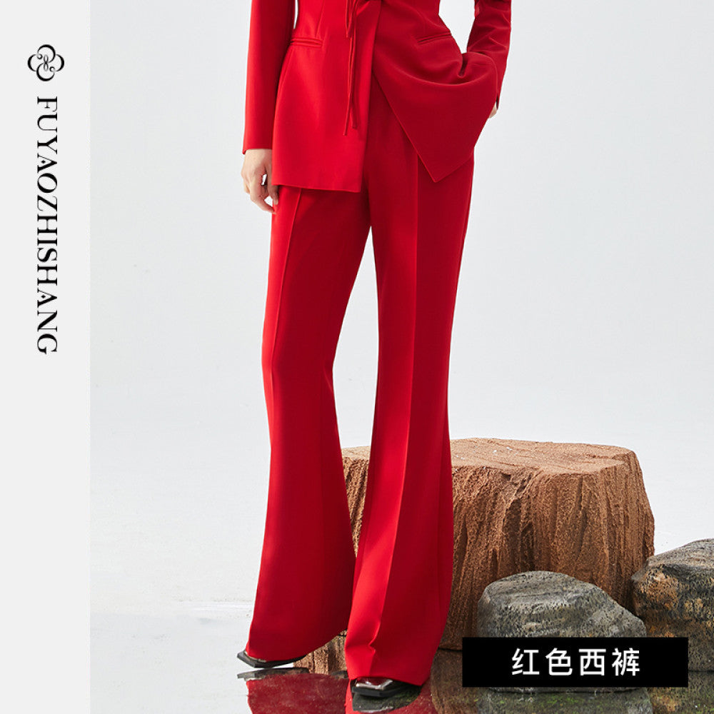 FUYAO s new Chinese style women s clothing red suit jacket women s suit high end improvement Tang suit autumn image 10