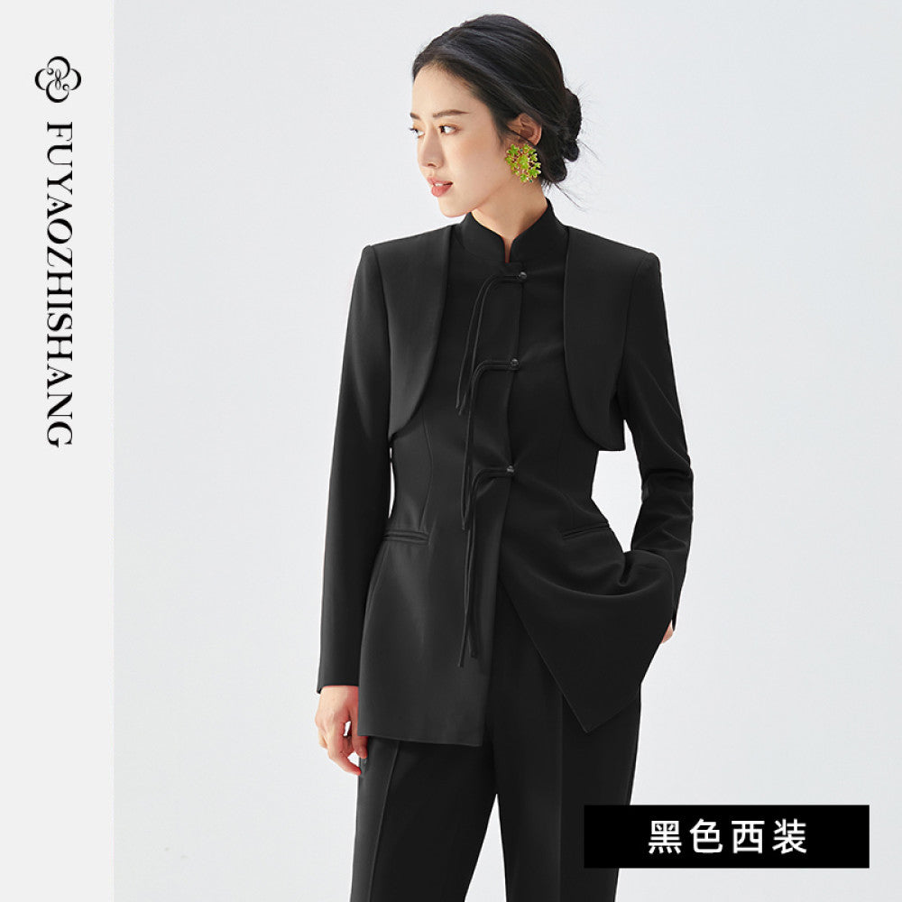 FUYAO s new Chinese style women s clothing red suit jacket women s suit high end improvement Tang suit autumn image 19