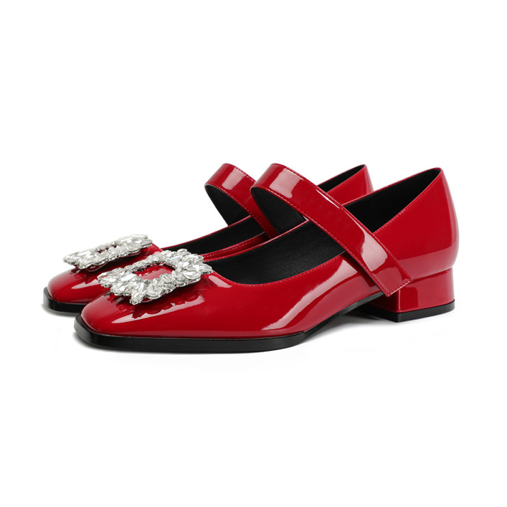 ASAYA2758 Hanfu Mary Jane red wedding shoes