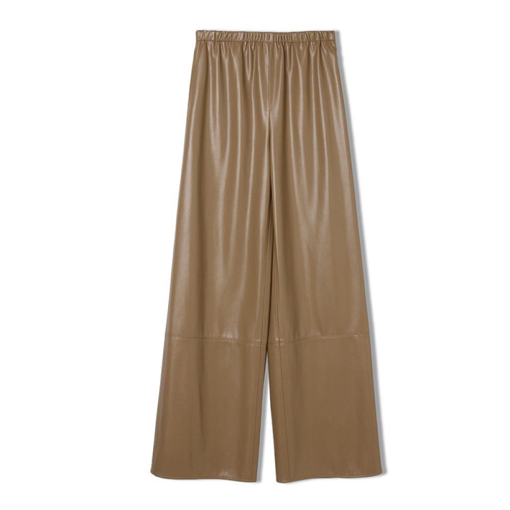 RoseLingLing Town Store Air Pants with Imported Craftsmanship Q Bounce Knock Soft Protein Leather Wide Leg Pants image 19