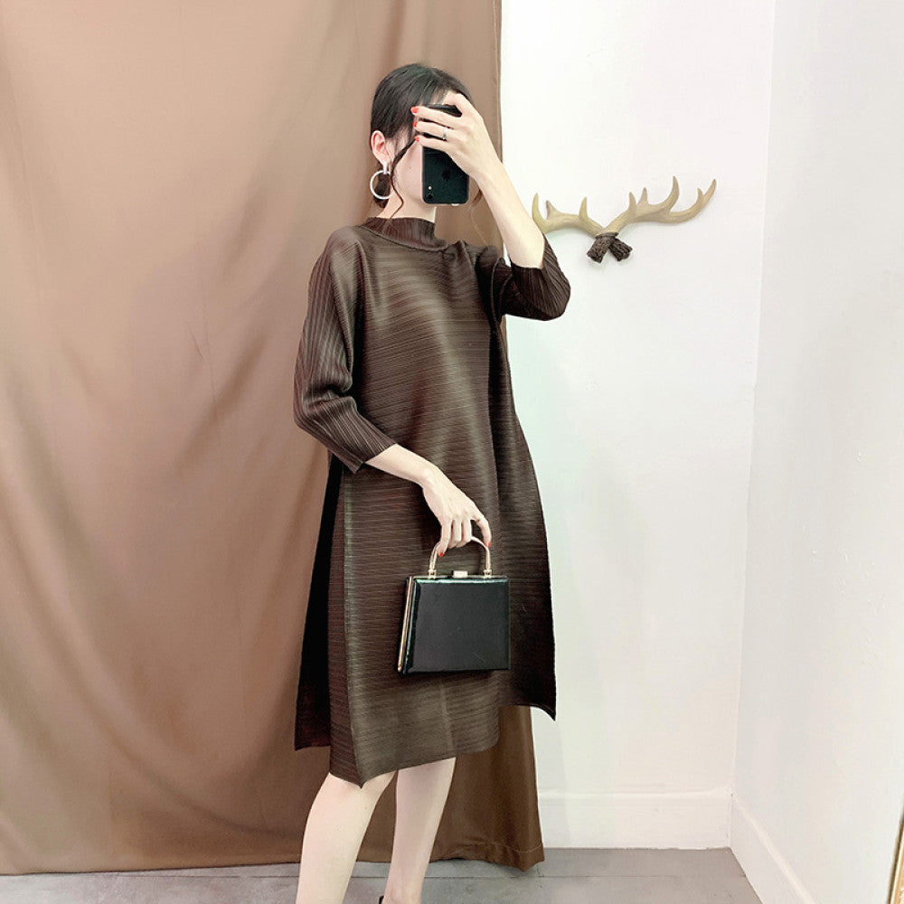 ASAYA2734 Miyake pleated accordion pleated dress