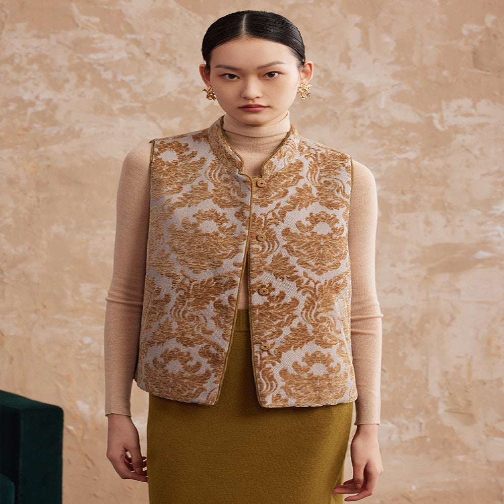 Ruyi Lianyun Autumn and Winter New Style Chenier Jacquard Cotton Jacket Women s Retro New Chinese Style Outerwear Shoulder image 0