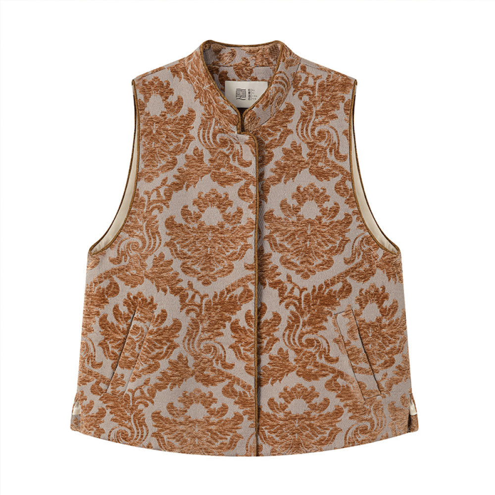 Ruyi Lianyun Autumn and Winter New Style Chenier Jacquard Cotton Jacket Women s Retro New Chinese Style Outerwear Shoulder image 9