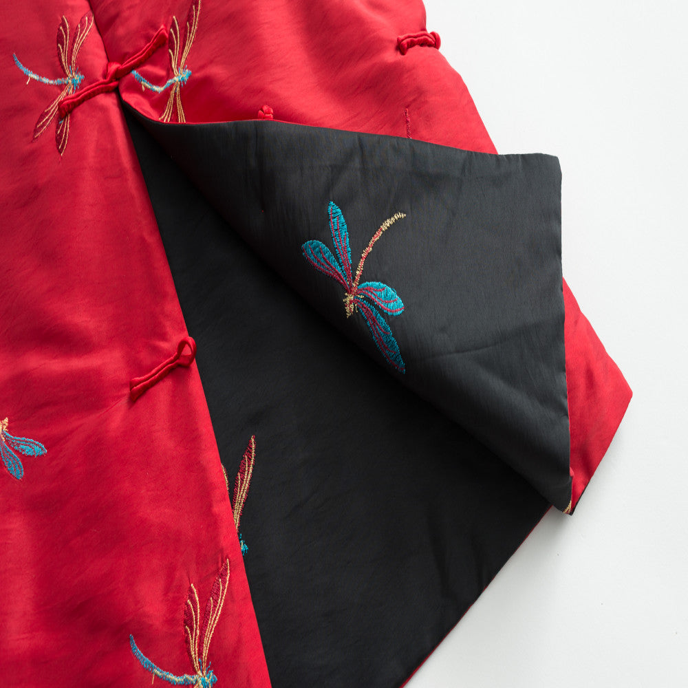 ASAYA2695 Double-sided spring and autumn new Chinese style dragonfly embroidery vest