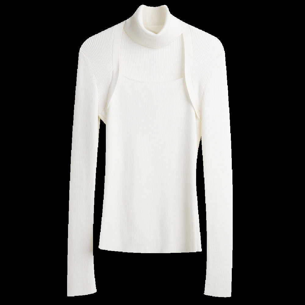 RoseLingLing machine washable wool high fashion detachable scarf slim fit and slimming knit top base sweater image 20