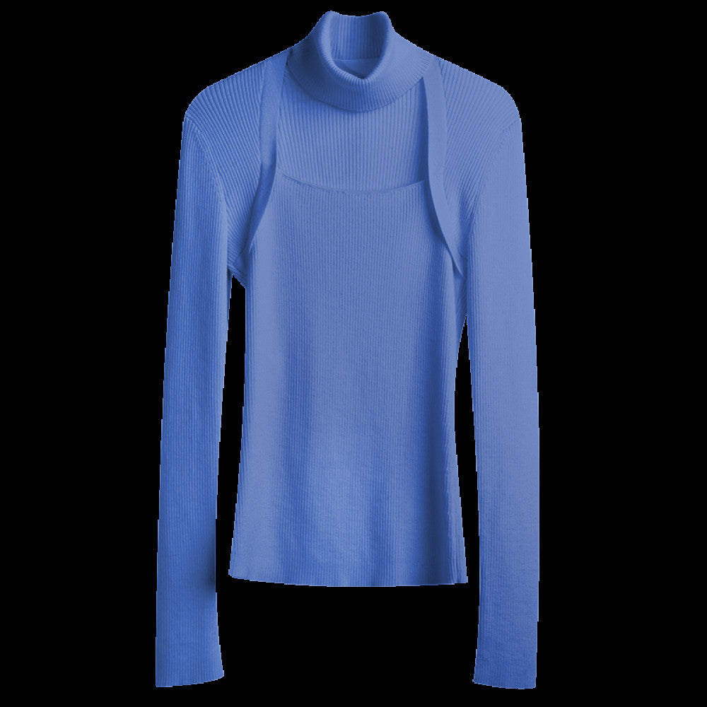 RoseLingLing machine washable wool high fashion detachable scarf slim fit and slimming knit top base sweater image 22