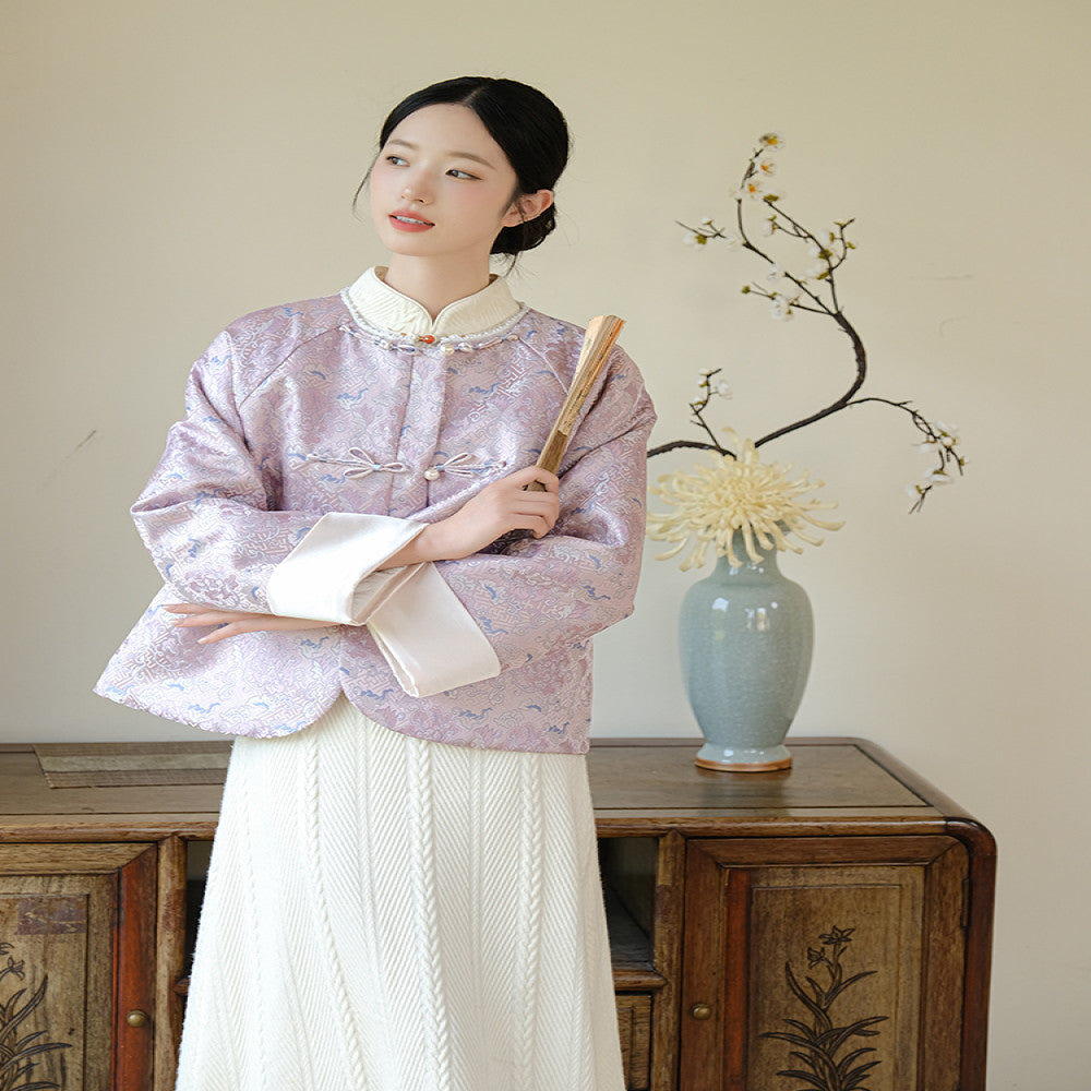 Shanyouse new Chinese style jacket winter improved Tang suit for women Chinese style young style Zen tea suit buttoned top image 1