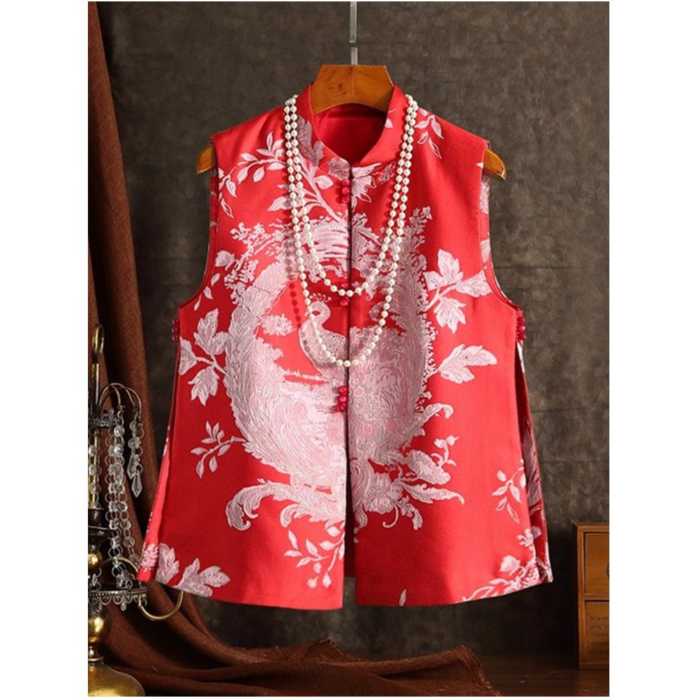 Tang style women s clothing 2025 autumn new collection retro improved Chinese style new Chinese style vest jacquard qipao top vest vest vest image 13