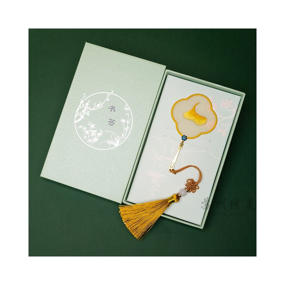 ASAYA2436 Suzhou embroidery beauty handmade double-sided embroidery bookmark