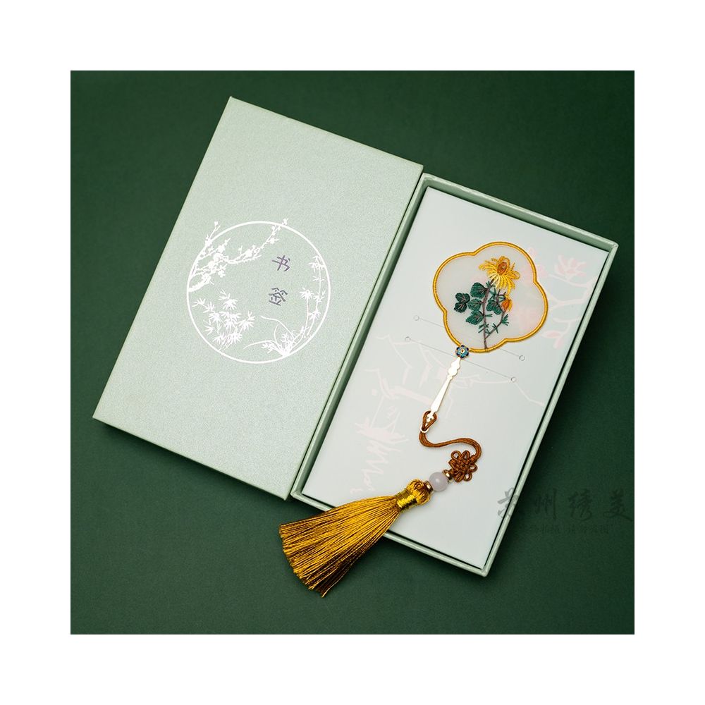 Suzhou Embroidery Handmade Double sided Embroidery Bookmark with Chinese Style Characteristics Suzhou Embroidery Art Gift for School Season Teacher s Day Gift image 14