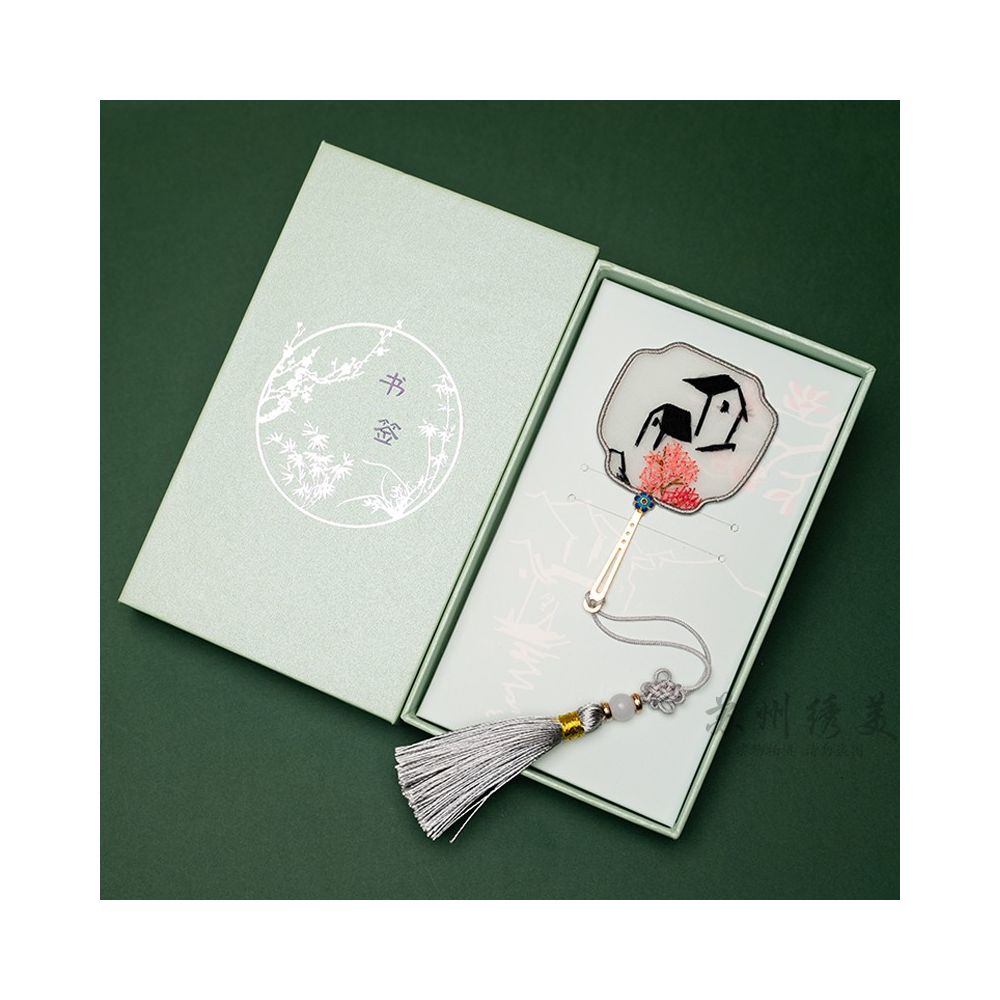 ASAYA2436 Suzhou embroidery beauty handmade double-sided embroidery bookmark