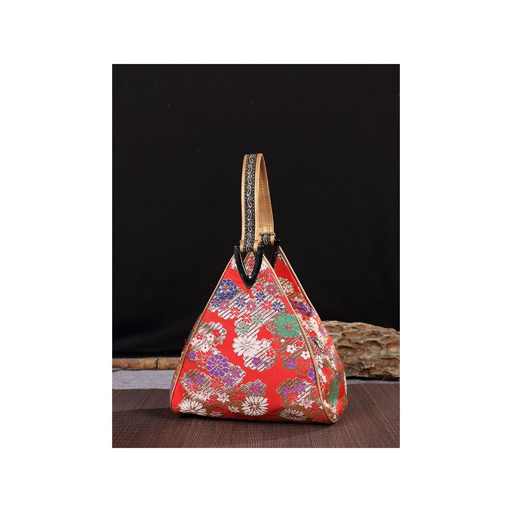 Going abroad to send old foreign fashion silk cheongsam handbag woven brocade lady classical handbag Chinese characteristic gift image 5