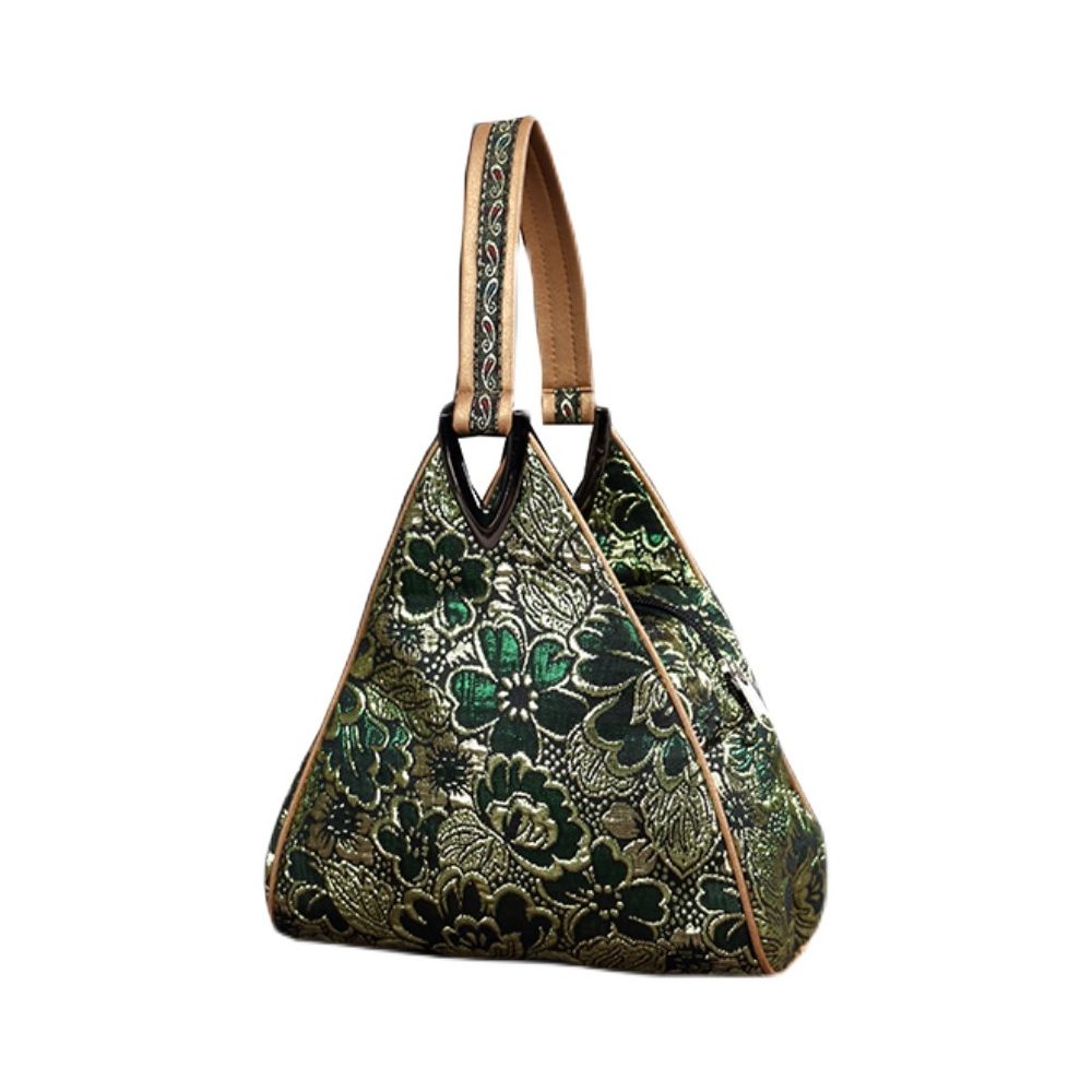 Going abroad to send old foreign fashion silk cheongsam handbag woven brocade lady classical handbag Chinese characteristic gift image 8