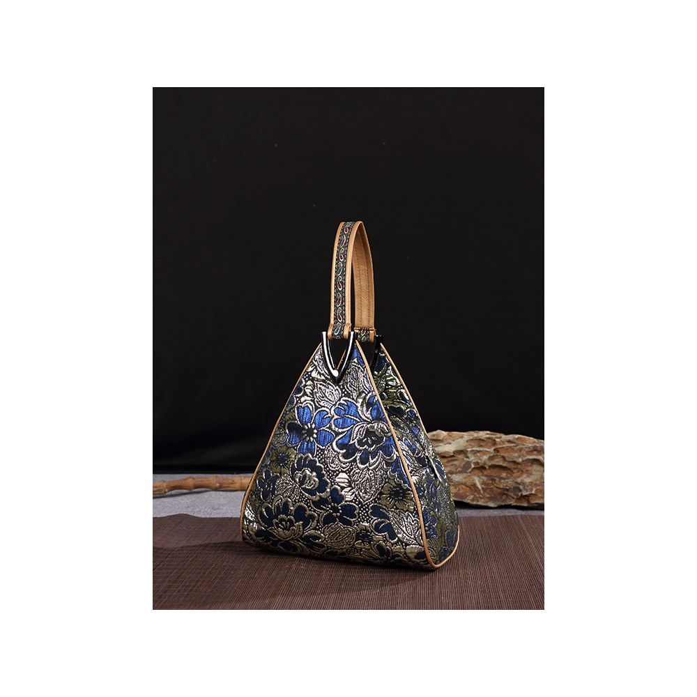 Going abroad to send old foreign fashion silk cheongsam handbag woven brocade lady classical handbag Chinese characteristic gift image 0