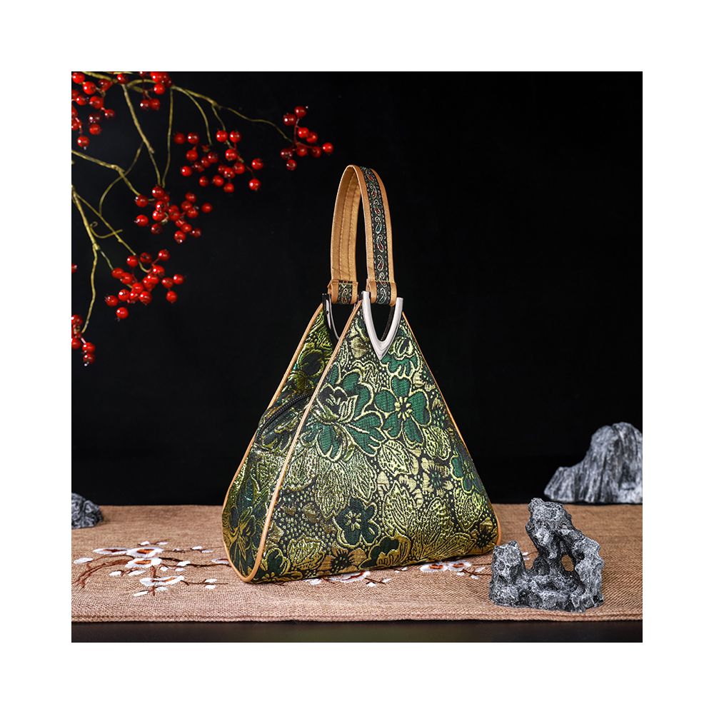 Going abroad to send old foreign fashion silk cheongsam handbag woven brocade lady classical handbag Chinese characteristic gift image 12