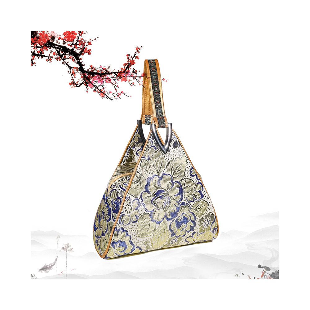 Going abroad to send old foreign fashion silk cheongsam handbag woven brocade lady classical handbag Chinese characteristic gift image 19
