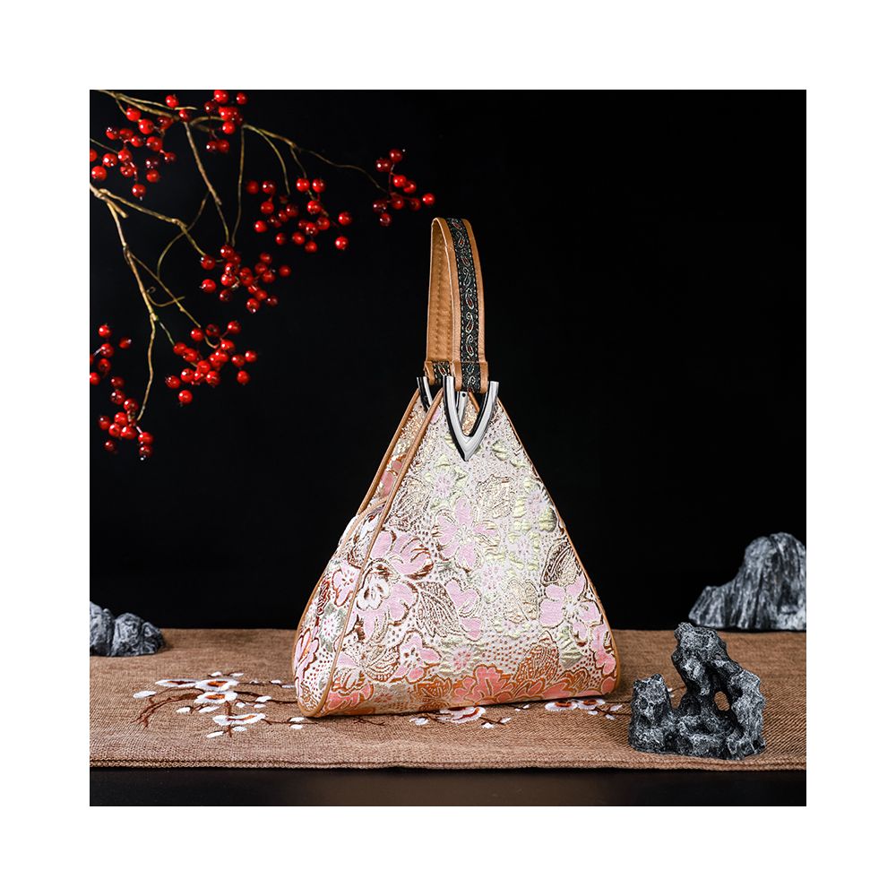 Going abroad to send old foreign fashion silk cheongsam handbag woven brocade lady classical handbag Chinese characteristic gift image 1