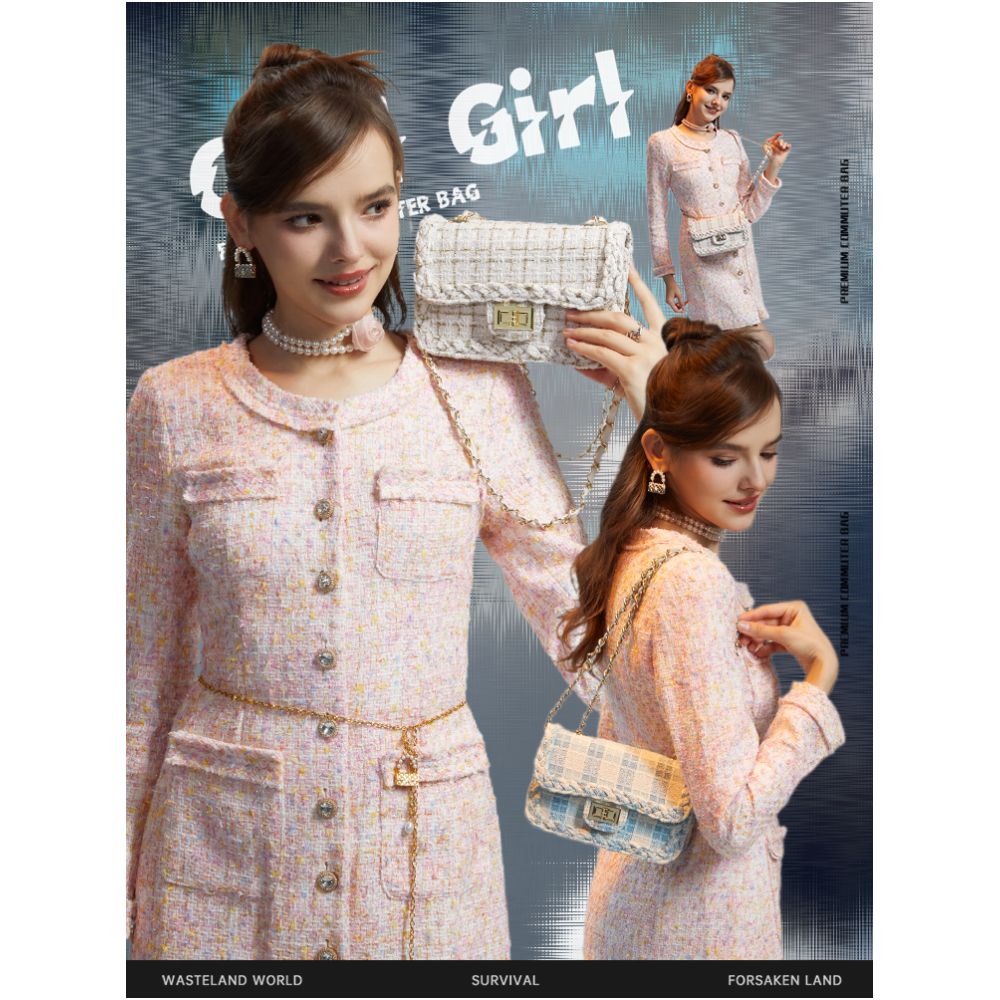 JACD white small fragrant style bag for women 2025 new autumn and winter style armpit bag high end chain bag crossbody bag for women image 3