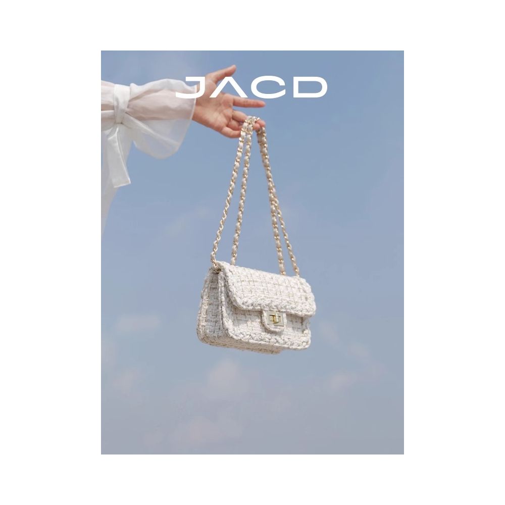 JACD white small fragrant style bag for women 2025 new autumn and winter style armpit bag high end chain bag crossbody bag for women image 0