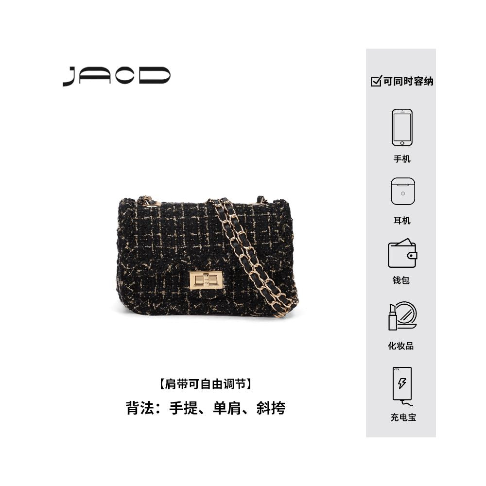 JACD white small fragrant style bag for women 2025 new autumn and winter style armpit bag high end chain bag crossbody bag for women image 8