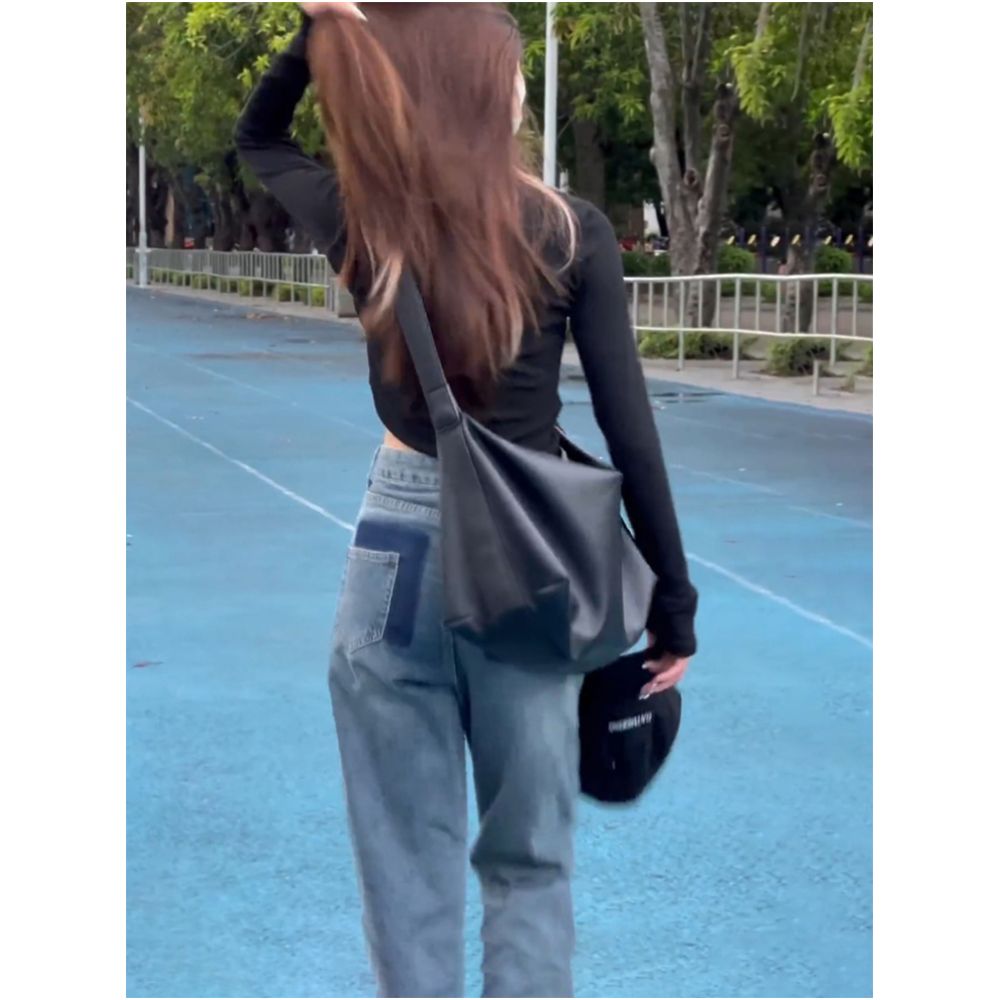 Broadband Crossbody Bag for Women s 04 New Versatile Casual One Shoulder Luxury Commuter Large Capacity Soft Leather Tote Bag image 0