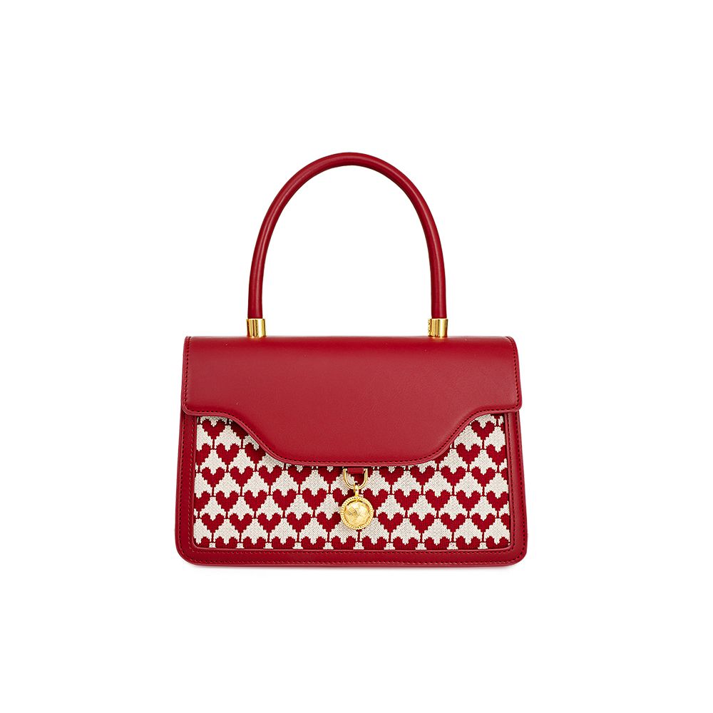 Luan Feng He Ming Red Velvet Wedding Bag Crossed Small Square Bag Premium Handheld Show Wofu Engagement Bridal Bag image 25
