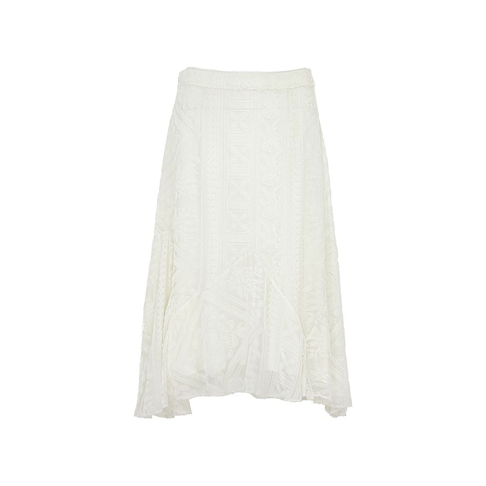 Blogger s same flower and tree deep irregular half skirt women s fishtail skirt velvet A line skirt new Chinese style half skirt image 7