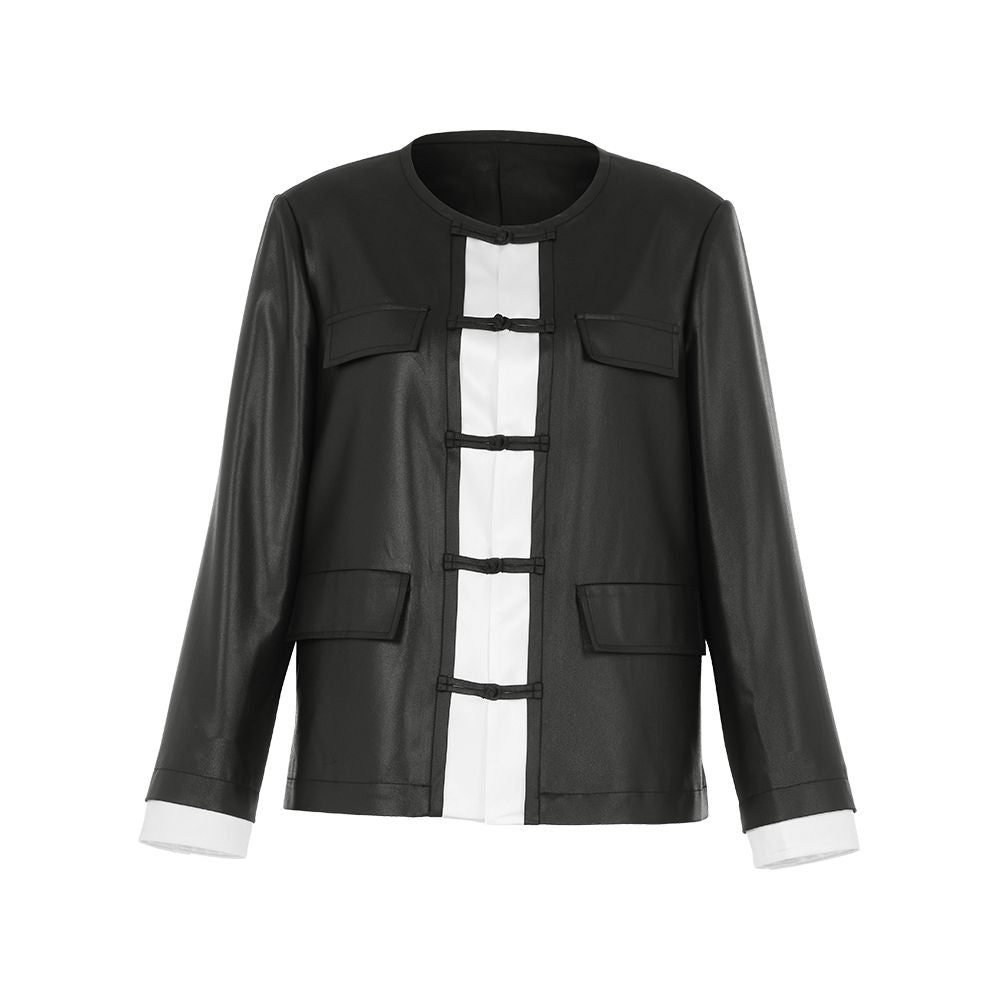 Celebrity s same style flower and tree deep new Chinese style jacket women s new casual Chinese style improved buttoned top image 8