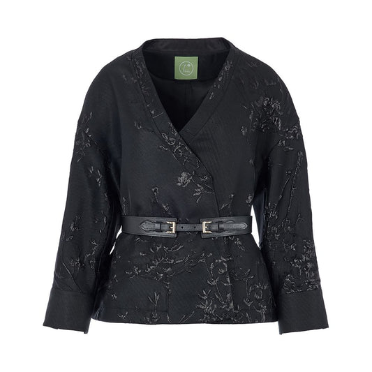 ASAYA2364 Floral dark Chinese style jacquard jacket