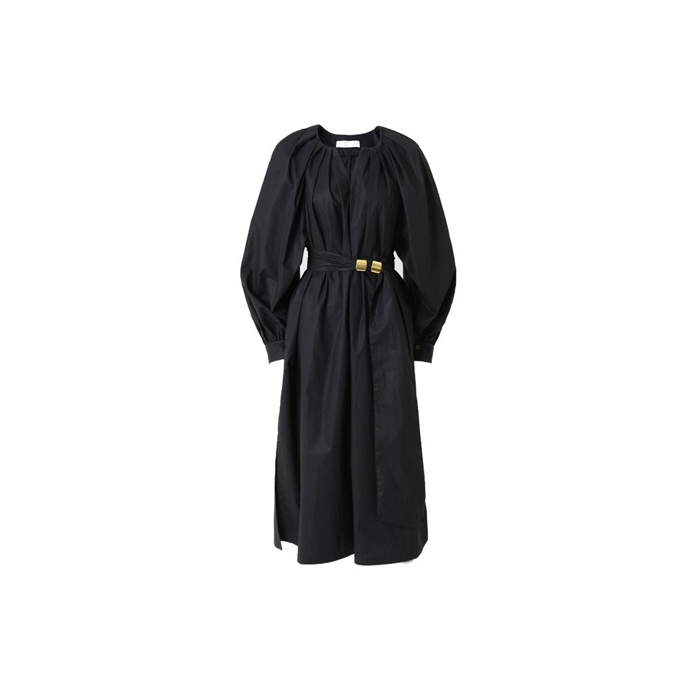 Mogas atmosphere high street B backup temperament casual and slimming V neck mid length dress for women in spring image 11