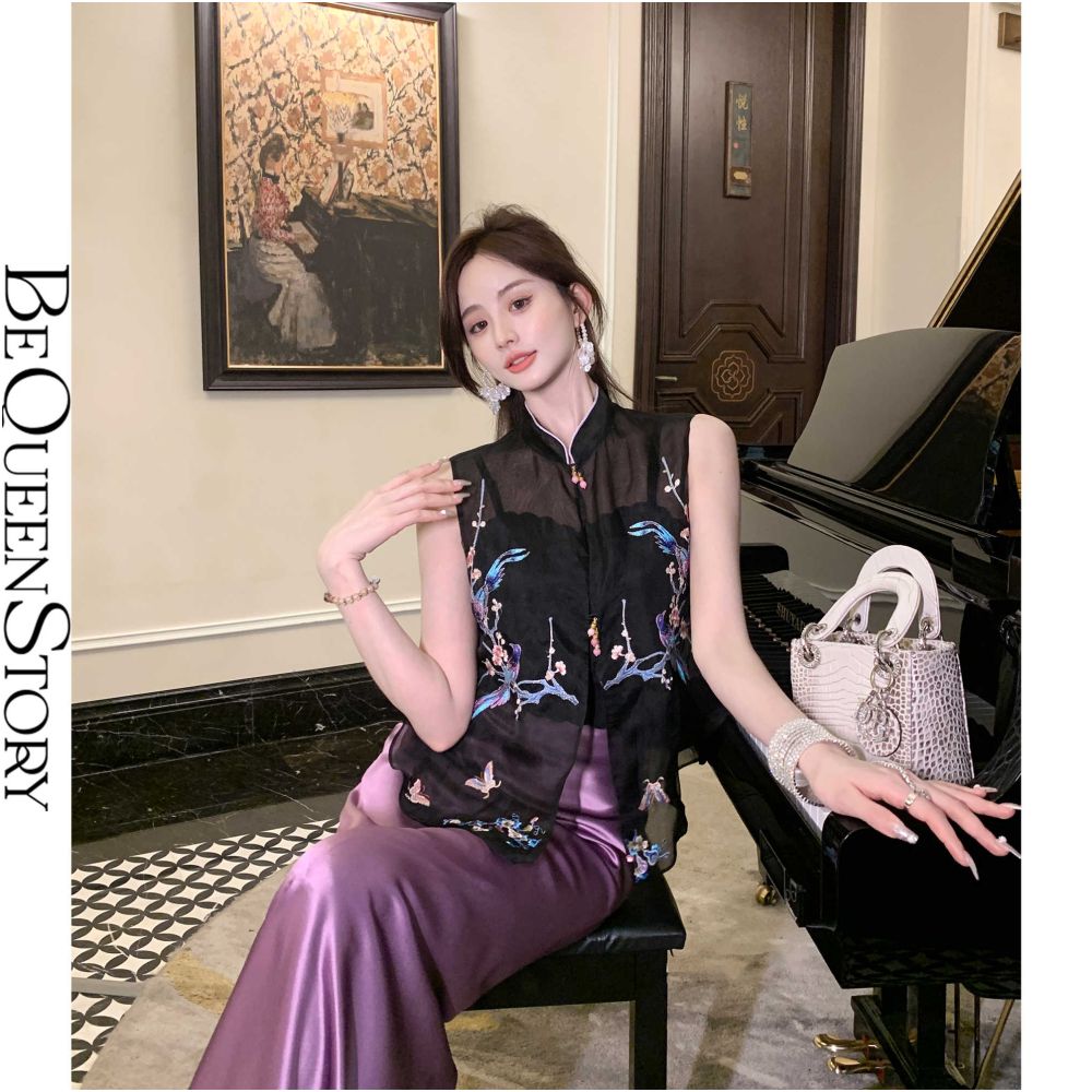 Broken code picking up leaks Yu Xiaoxiao likes to climb onto the branches heavy weight new Chinese style mulberry silk jacket 2025 new style image 37