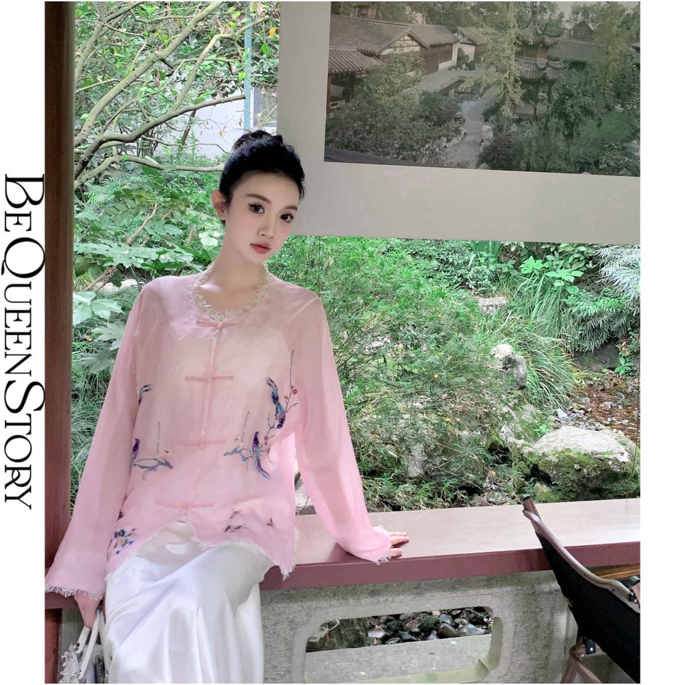 Broken code picking up leaks Yu Xiaoxiao likes to climb onto the branches heavy weight new Chinese style mulberry silk jacket 2025 new style image 10