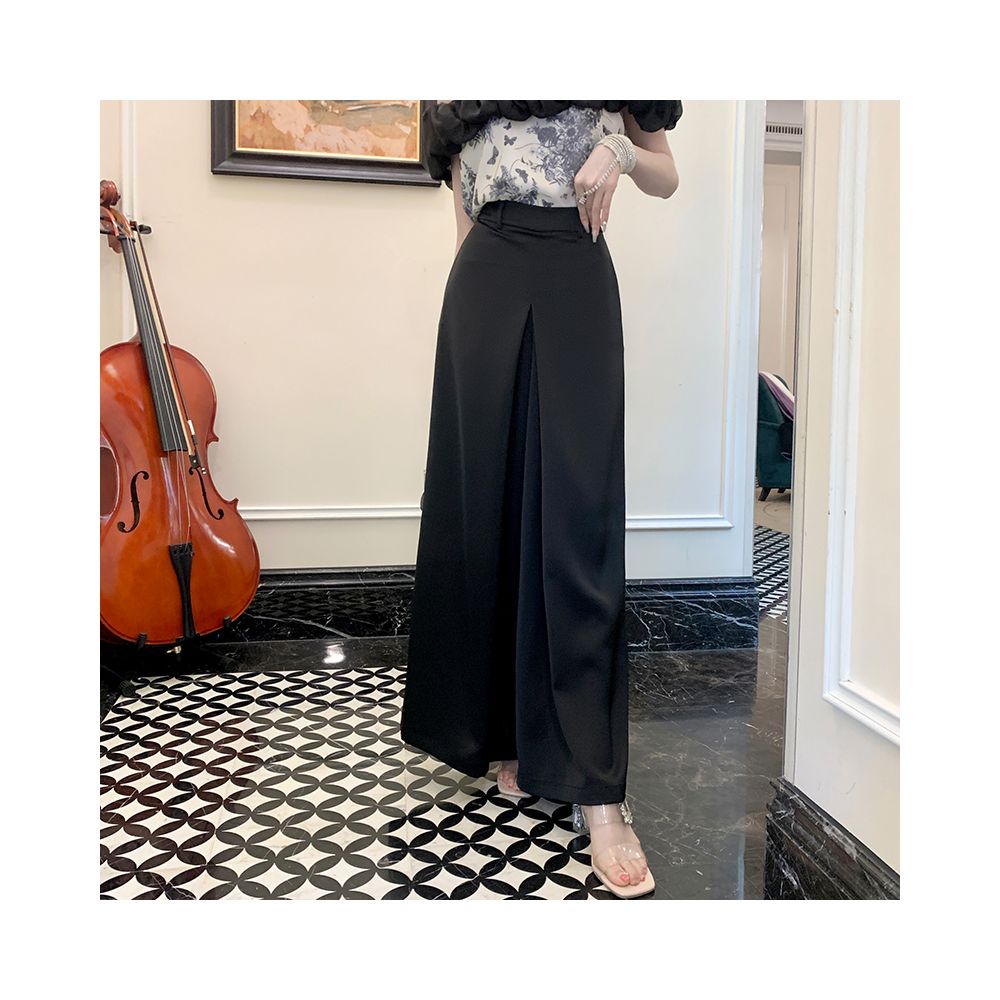 Broken size and leak detection Yu Xiaoxiao a female celebrity with a loose and flowing personality wide leg casual pants 2025 new style image 22