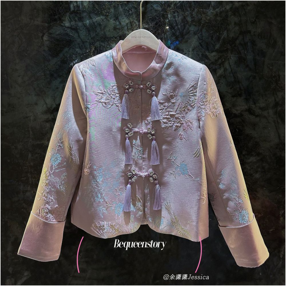 Yu Xiaoxiao s Dream of Hualu A New Chinese Heavy Industry Tassel Embroidery Style Fashionable Chinese Style Short Coat image 23