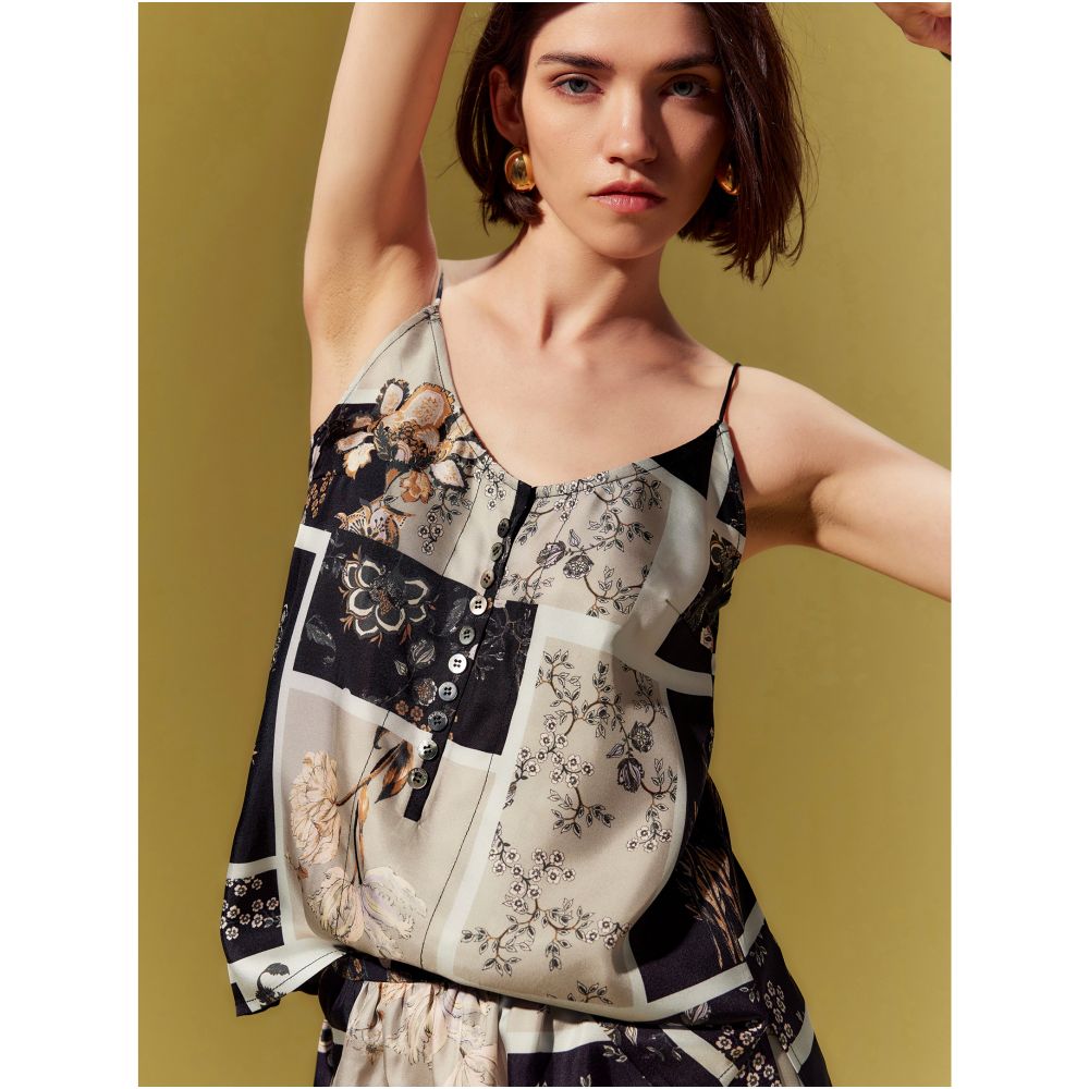 MR 99 Flower Shadow Floating World Picture Exclusive National Gift 6A Grade Silk Tulip Twill Air Pants Skirts image 18