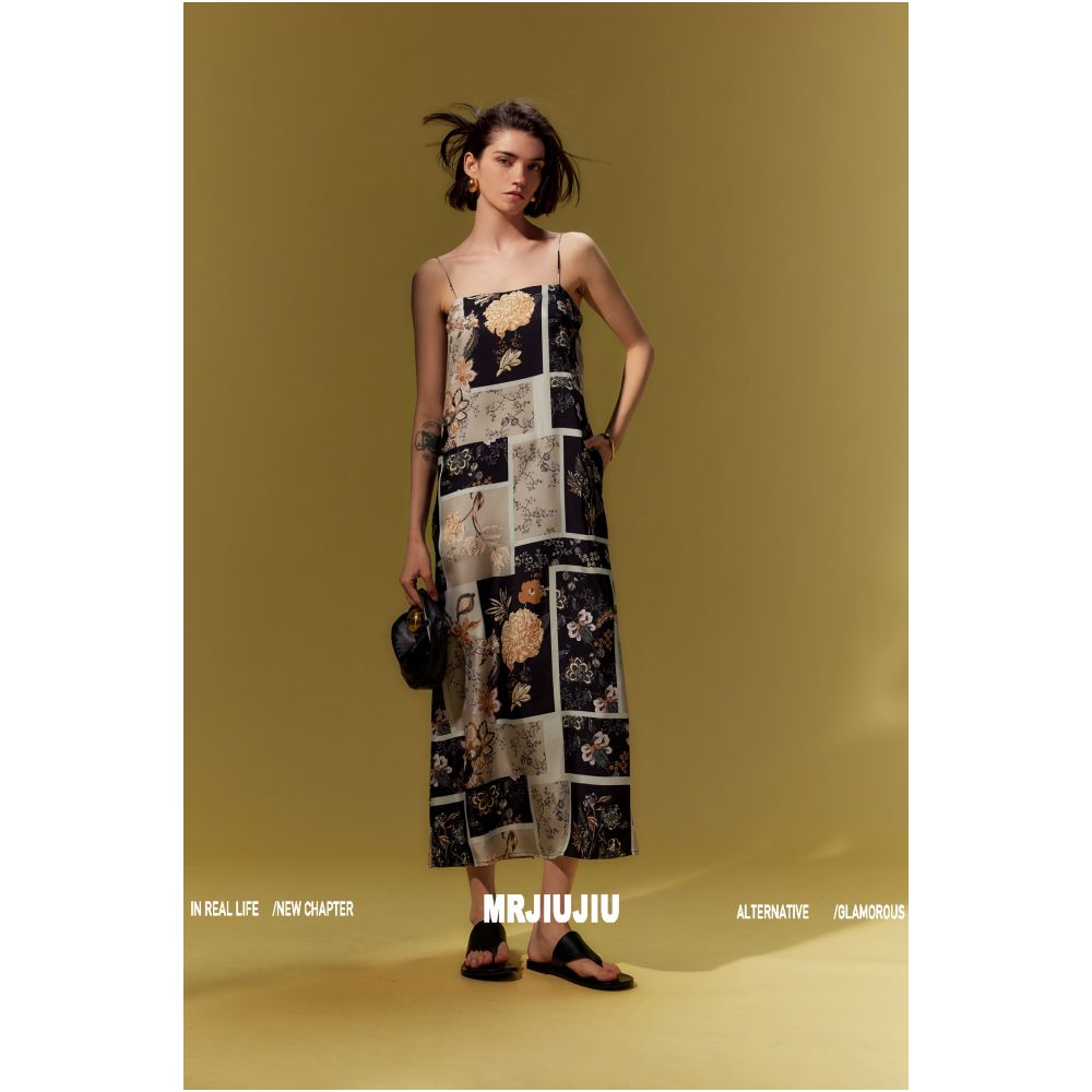 MR 99 Flower Shadow Floating World Picture Exclusive National Gift 6A Grade Silk Tulip Twill Air Pants Skirts image 28