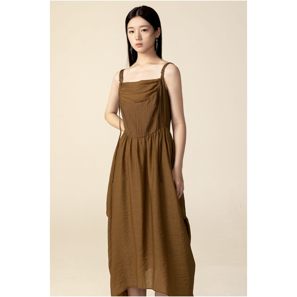 ASAYA2298 Sleeveless Blue gradient slim waist dress