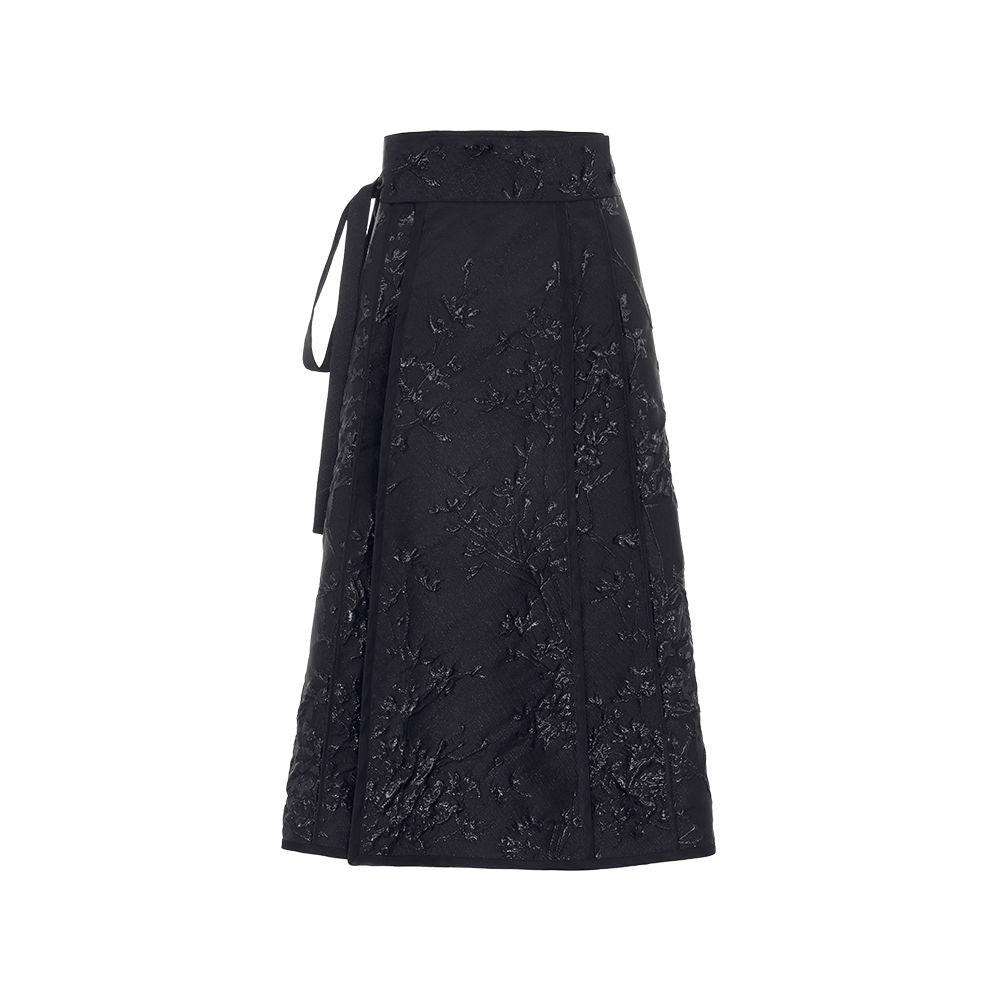 Star s same style flower and tree deep horse face skirt new Chinese style improved half skirt jacquard long skirt dry skirt image 14