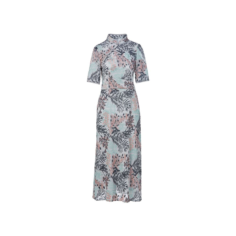 Spring Festival Gala Same Store Hua Mu Shen Chinese Style Qipao Improved Edition Dress Embroidered Silk Dress Dress Dress image 9