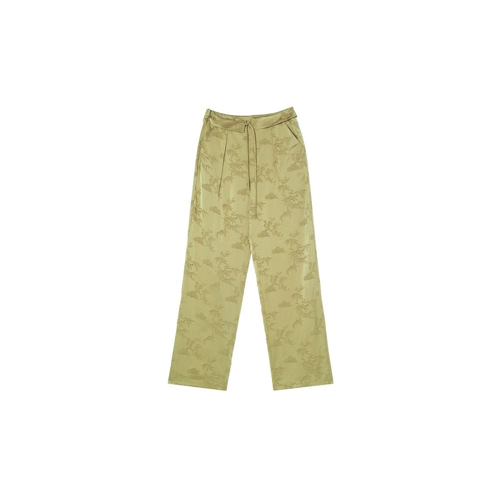 Ruyi Lianyun Spring Summer New Retro Chinese Casual Pants for Women Jacquard Lace Lotus Leaf Edge Slim and Long Pants image 44