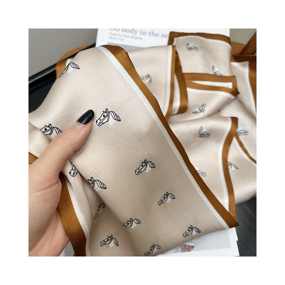 CKDH 100 mulberry silk silk scarf suitable for spring summer and autumn paired with a versatile shirt Green double sided long strip ribbon for women image 21
