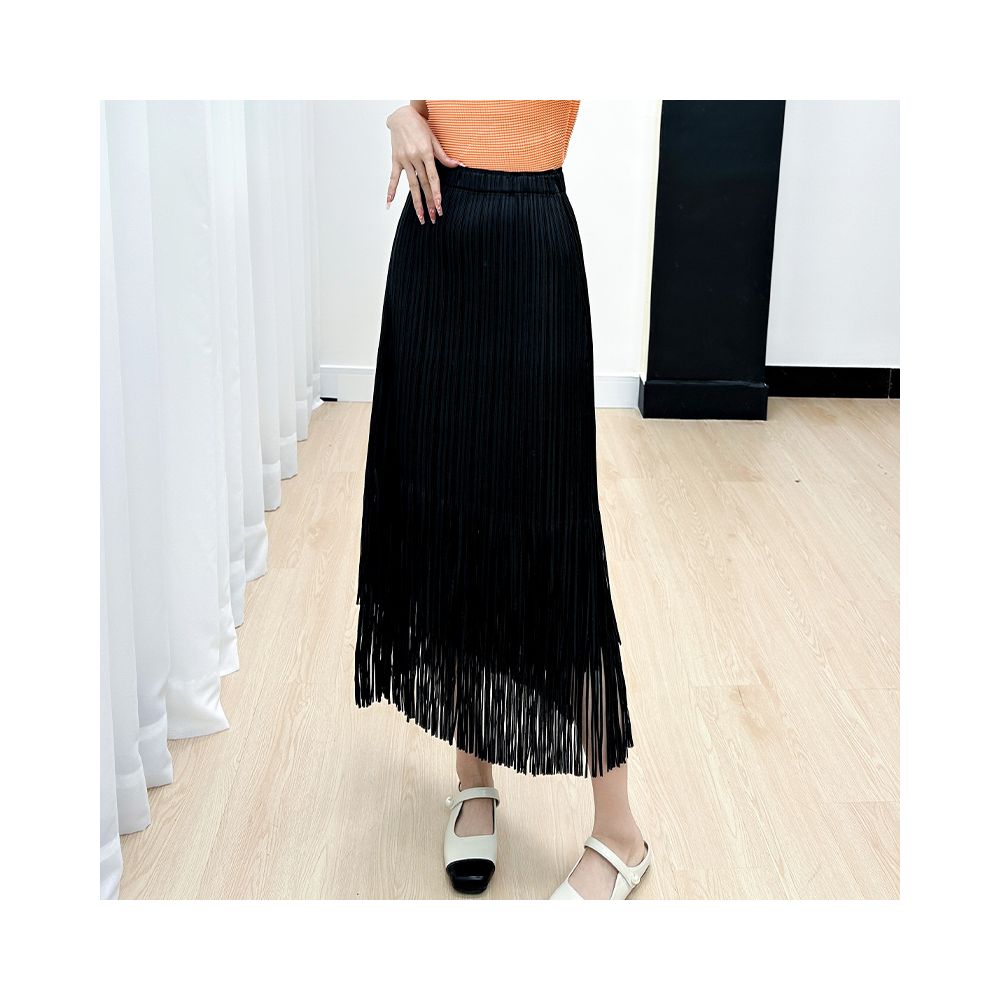 Homestay pleated foreign trade skirt children s 2025 summer new high end casual simple versatile slimming tassel skirt image 17