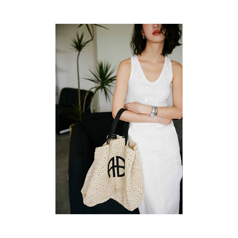 Rosebanks Queen s Tears Tank Top Acrylic 3D Decorative Ivory White Tank Top image 9