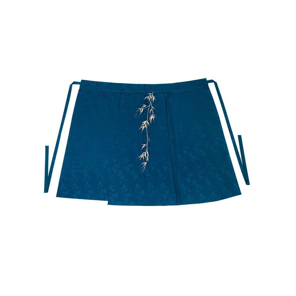 Dream Bamboo Language Chinese Style Original Song Dynasty Spinning Skirt Three Piece Set Changgan Temple Tencel Jacquard Embroidery Bamboo Daily Hanfu image 43