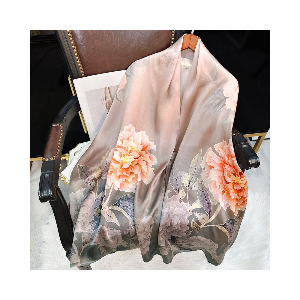 Asaya2144 : Silk scarf women's silk summer all-match mulberry silk Hangzhou silk mother shawl with scarf gift birthday gift