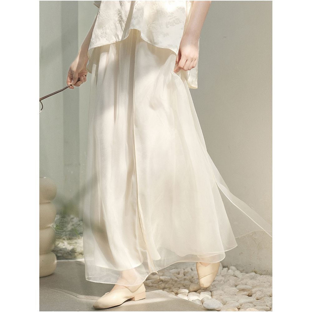 Shan Nonferrous s new Chinese style retro women s clothing is versatile elegant and graceful with a graceful fairy white skirt image 34