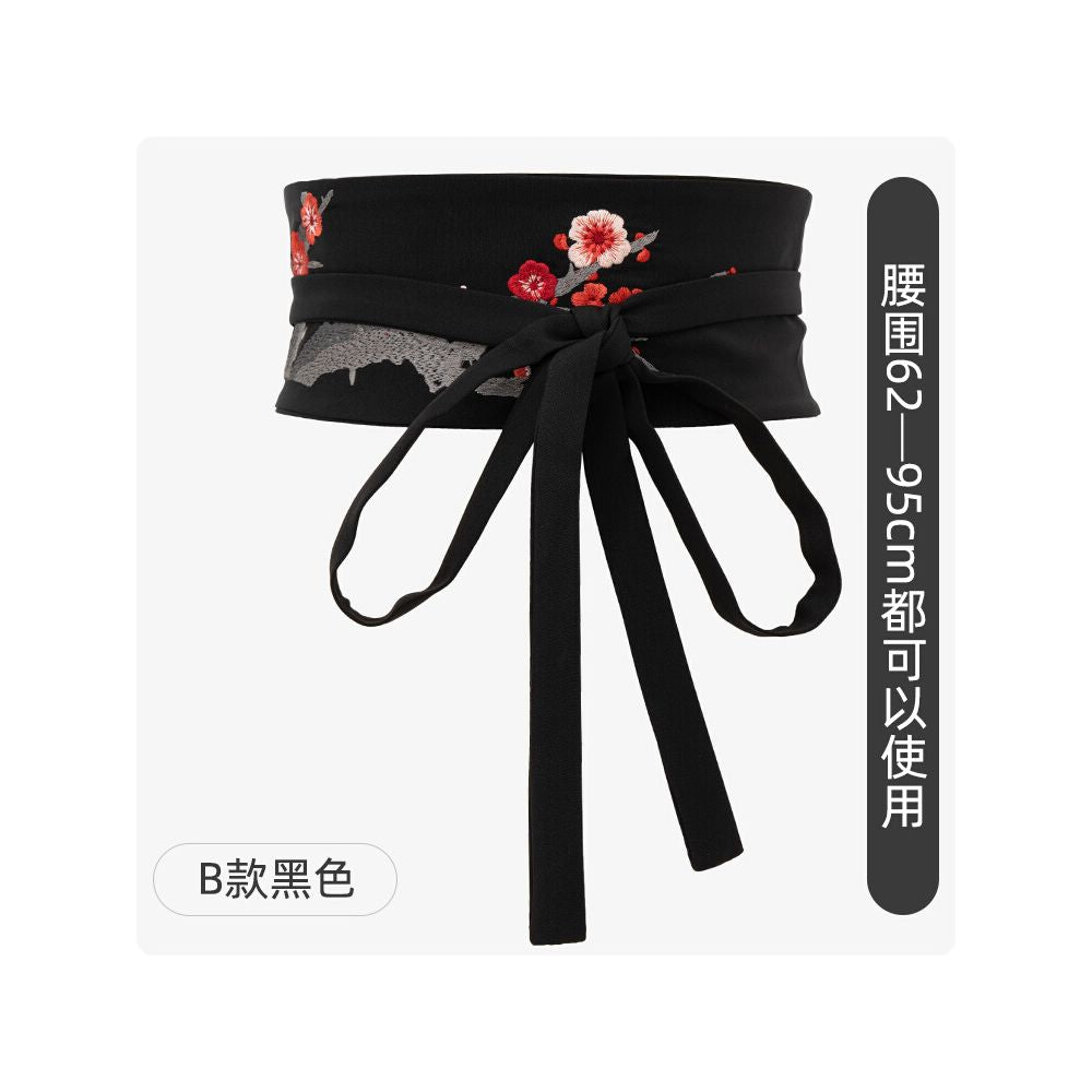 New Chinese style horse faced skirt dress with red embroidered Hanfu waistband women s skirt accessories palace retro Chinese style image 16