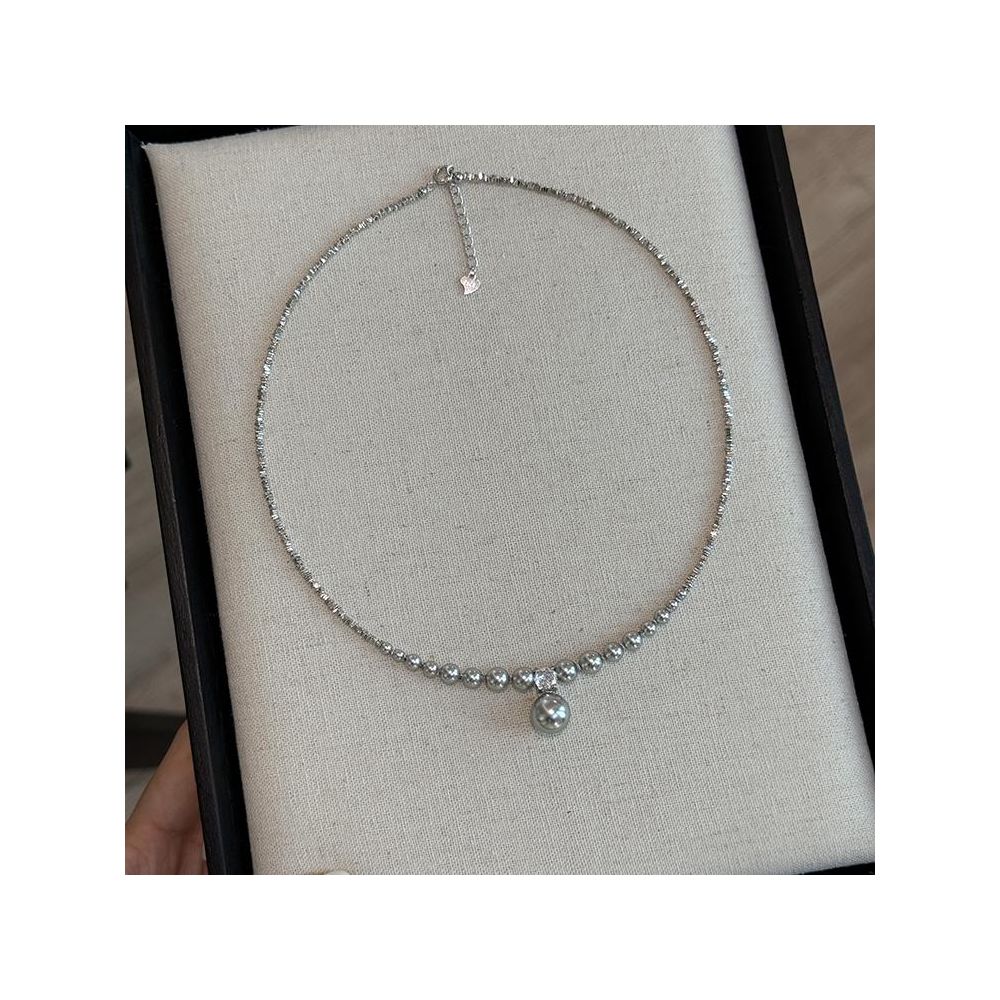 Sugar Fangjia Original Shijia Bright Pearl S925 Sterling Silver Gradient Necklace Niche Design High end Clavicle Chain image 17